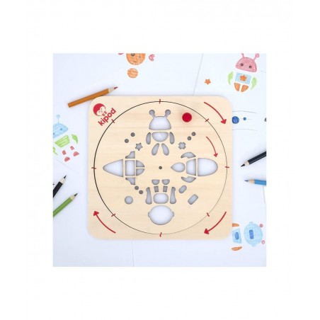 ArtTwist Drawing Stencils Kit for Kids – Airplane & Car Ride Travel Activities for Boys & Girls – Montessori Arts and Crafts ...