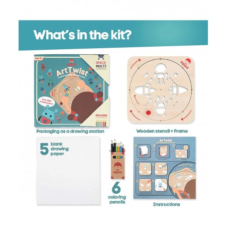 ArtTwist Drawing Stencils Kit for Kids – Airplane & Car Ride Travel Activities for Boys & Girls – Montessori Arts and Crafts ...