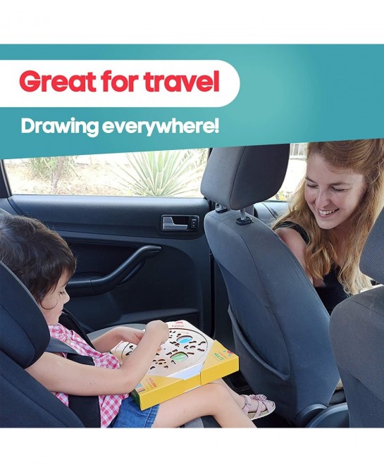 ArtTwist Drawing Stencils Kit for Kids – Airplane & Car Ride Travel Activities for Boys & Girls – Montessori Arts and Crafts ...