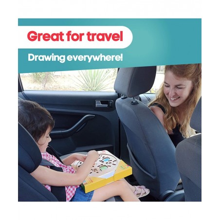 ArtTwist Drawing Stencils Kit for Kids – Airplane & Car Ride Travel Activities for Boys & Girls – Montessori Arts and Crafts ...