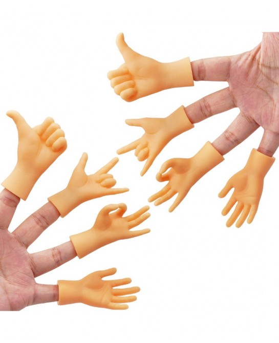 Tiny Hands Miniature Finger Puppets with Left & Right Hand Party Favors Educational TIK Tok Toys 8 Pieces (4 Mixed Style ) $1...