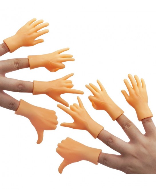 Tiny Hands Miniature Finger Puppets with Left & Right Hand Party Favors Educational TIK Tok Toys 8 Pieces (4 Mixed Style ) $1...