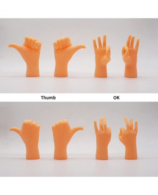 Tiny Hands Miniature Finger Puppets with Left & Right Hand Party Favors Educational TIK Tok Toys 8 Pieces (4 Mixed Style ) $1...