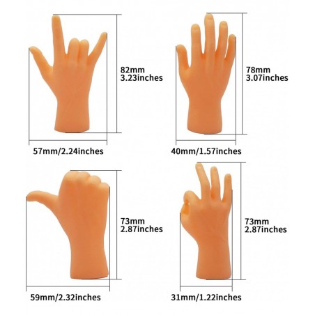 Tiny Hands Miniature Finger Puppets with Left & Right Hand Party Favors Educational TIK Tok Toys 8 Pieces (4 Mixed Style ) $1...
