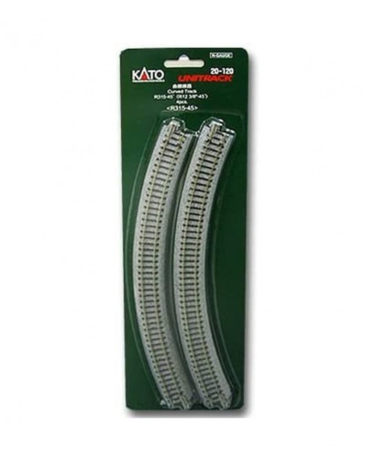Unitrack 315mm (12 3/8") Radius 45-Degree Curve Track (4-Piece) $19.71 Toy Train Set Tracks