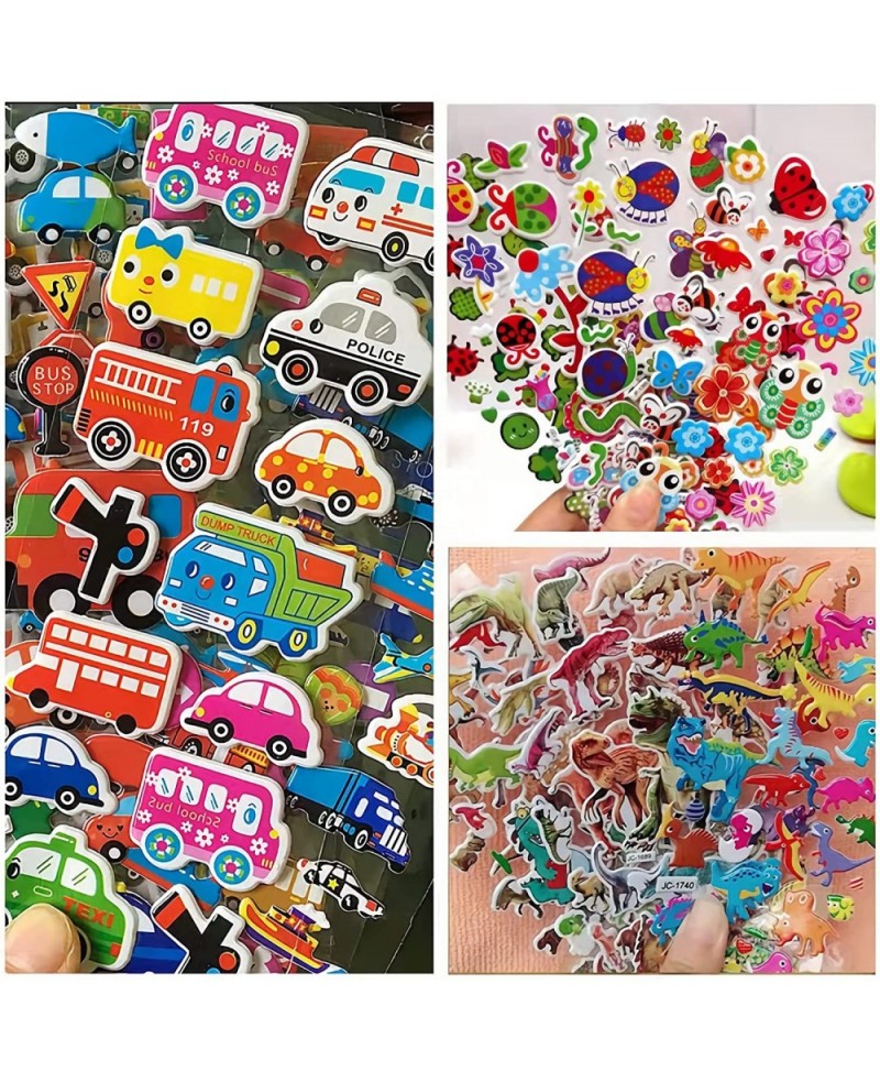 Children’s Stickers 3D Fluffy Stickers 600+ Vivid Puffy Kids Stickers 24 Different Sheets Colored 3D Stickers for Boys Girls ...