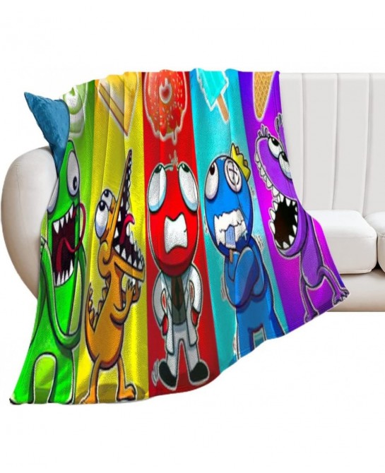 Blue Green Orange Game Form Friends Blanket Fleece Plush Blankets Throw Funny Game Fuzzy Blanket Warm for Couch Outdoors Wint...
