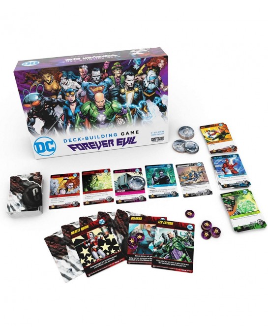 DC Deck-Building Game: Forever Evil - It’s Good to be Bad - Play as DC Universe Villains Harley Quinn Deathstroke Black Adam ...
