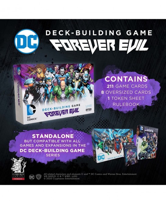 DC Deck-Building Game: Forever Evil - It’s Good to be Bad - Play as DC Universe Villains Harley Quinn Deathstroke Black Adam ...