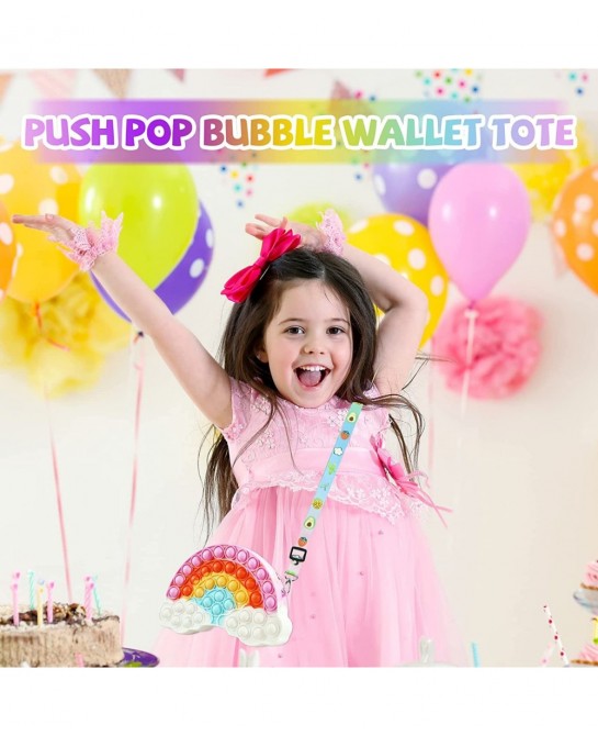 32Pcs Kids Real Washable Makeup Kit Girls Toys with Push Bubble Pop Shoulder Bag for Toddler Kids Girl Children Birthday Toys...