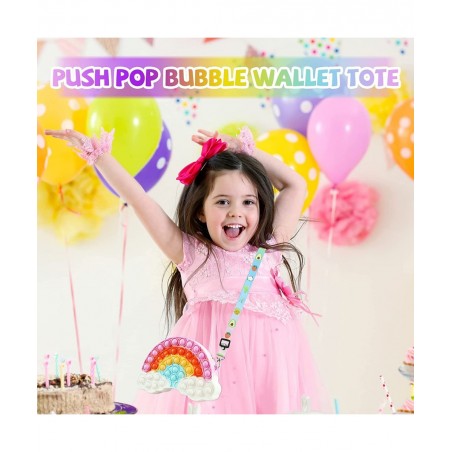 32Pcs Kids Real Washable Makeup Kit Girls Toys with Push Bubble Pop Shoulder Bag for Toddler Kids Girl Children Birthday Toys...