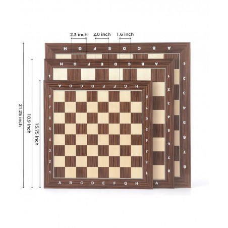 16" Wood Chess Board Tournament Chess Board with 1.6" Squares Ideal Gift for Chess Players $107.78 Board Games