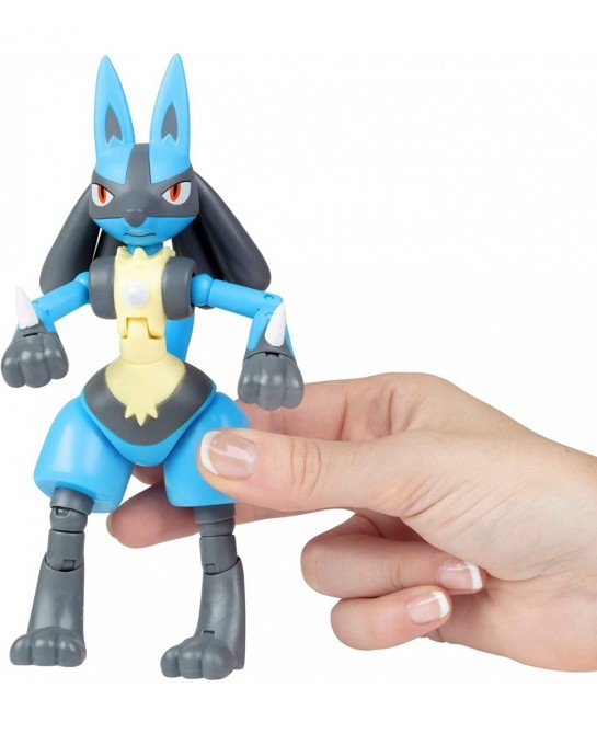 Pokémon 6" Lucario Articulated Battle Figure Toy with Display Stand - Officially Licensed - Collectible Pokemon Gift for Kids...