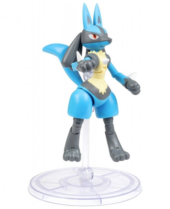 Pokémon 6" Lucario Articulated Battle Figure Toy with Display Stand - Officially Licensed - Collectible Pokemon Gift for Kids...