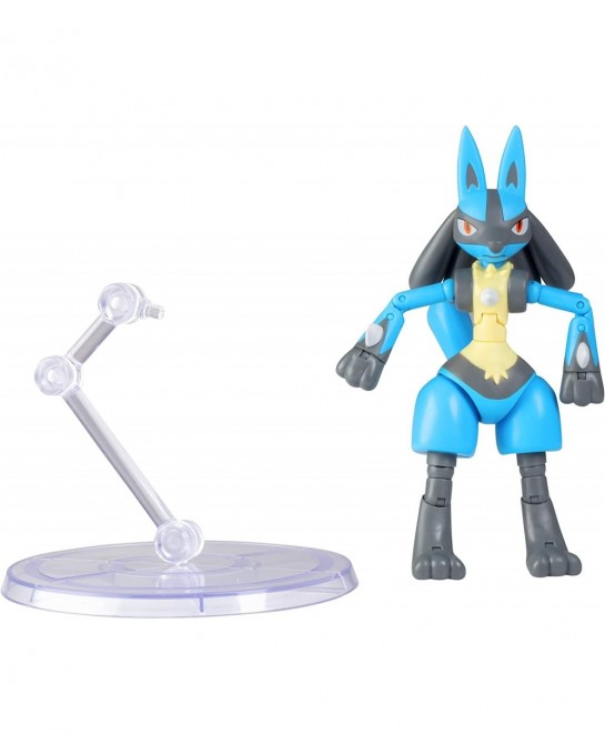 Pokémon 6" Lucario Articulated Battle Figure Toy with Display Stand - Officially Licensed - Collectible Pokemon Gift for Kids...