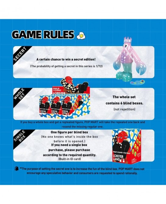 Philip Colbert Lobster Land Series 1PC Exclusive Action Figure Box Toy Bulk Box Popular Collectible Art Toy Cute Figure Creat...
