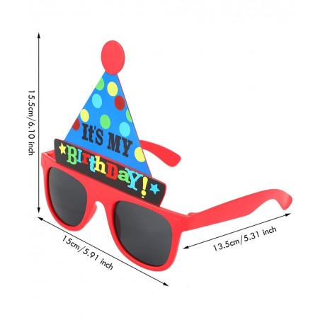 Happy Birthday Glasses It's My Birthday Funny Hat Glasses Birthday Party Sunglasses Novelty Party Hat Glasses Self Photo Prop...