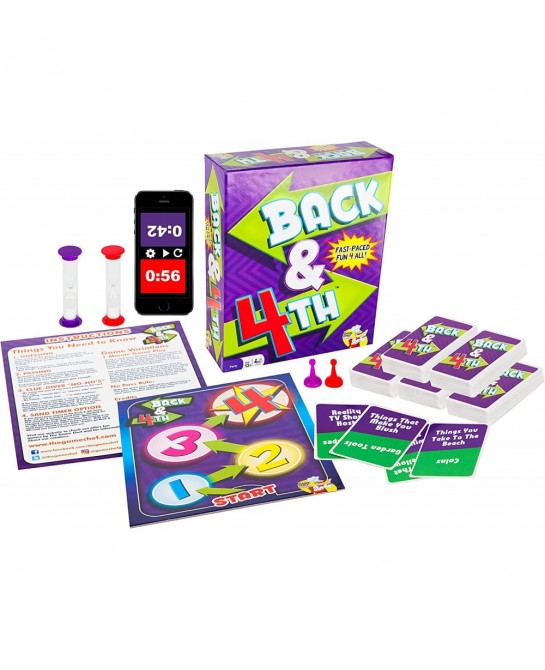 Back & 4th - Fast-Paced Fun 4 All Family Games - Perfect for Parties and Game Nights $43.70 Board Games