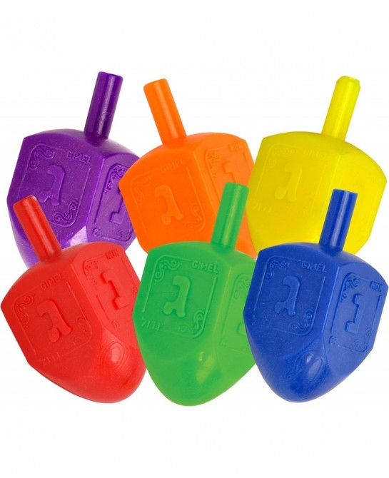 30 Medium Dreidels - Assorted Colors - Classic Chanukah Spinning Draidel Game Gift and Prize - Bulk Value Pack - by Izzy n Di...
