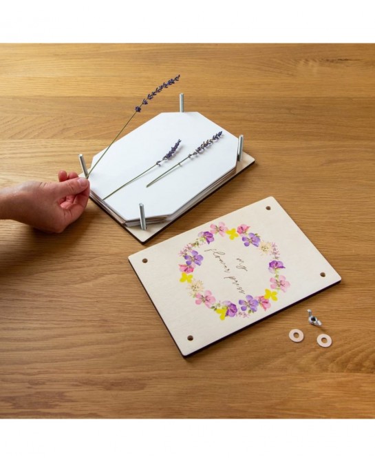 Wooden Flower Press Kit for Art and Crafts Supplies or Card Decorations | Preserve a Special Memory | Creative Gifts for Her ...