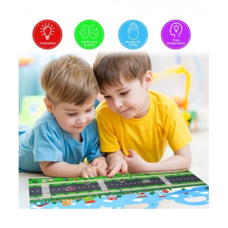 Reusable Sticker Book for Kids 2 Sets Dinosaur and Vehicles Moveable Scenes Activity Sticker Book Waterproof Toddler Sticker ...