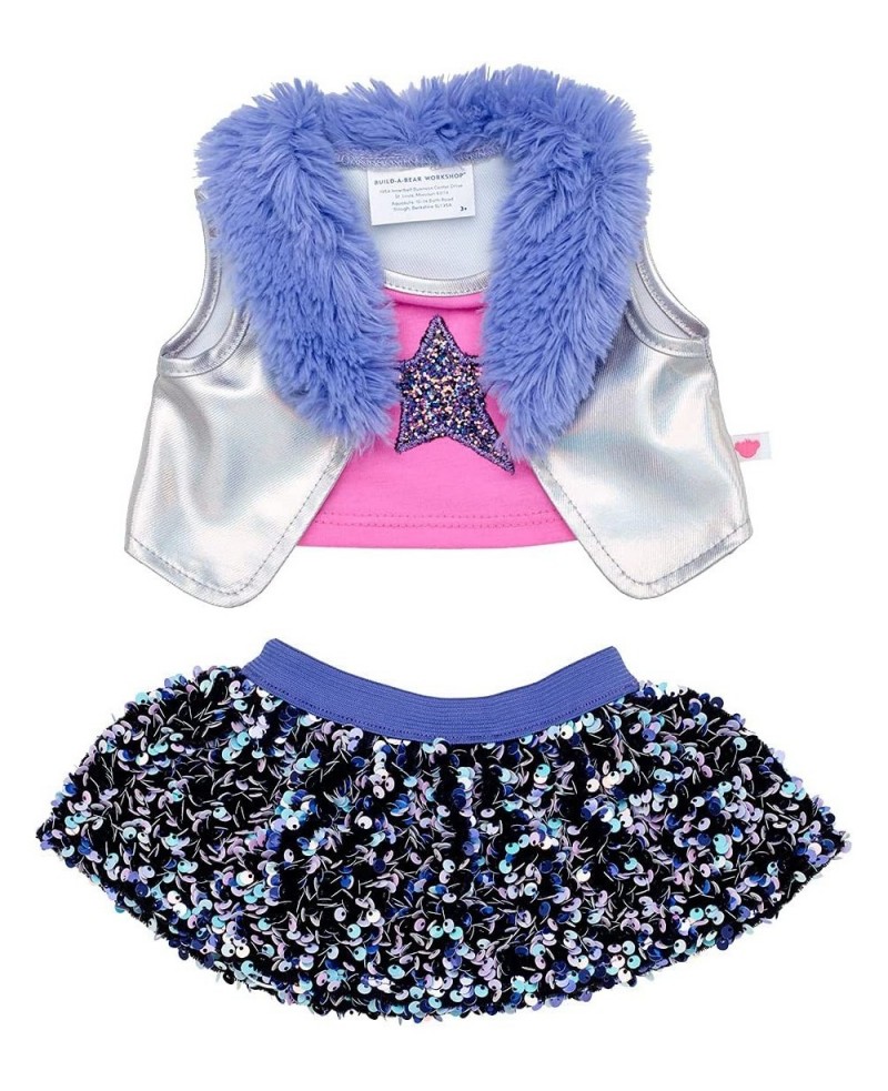 Workshop Iridescent Vest & Sequin Skirt Set 2 pc. $45.66 Stuffed Animal Clothing & Accessories