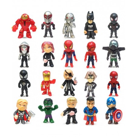 20 Pieces Super Hero Toys Action Figures Sets Mini Superheroes Figures for Boys Toys Small Superhero Figure Birthday Party Fa...