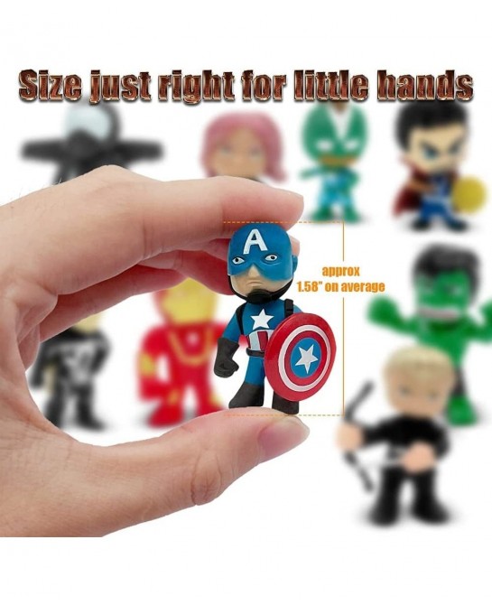 20 Pieces Super Hero Toys Action Figures Sets Mini Superheroes Figures for Boys Toys Small Superhero Figure Birthday Party Fa...