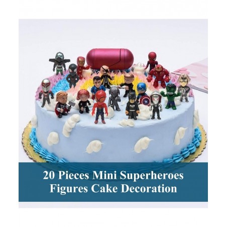 20 Pieces Super Hero Toys Action Figures Sets Mini Superheroes Figures for Boys Toys Small Superhero Figure Birthday Party Fa...