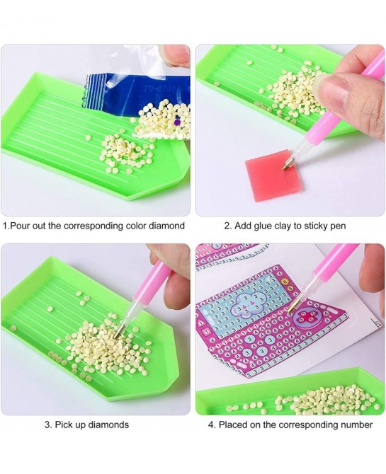 33 Pieces Diamond Painting Kit for Kids Diamond Painting Stickers Gamepad Rainbow Ice Cream DIY Gem Point Drill Stickers Diam...