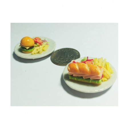 Dollhouse kits Miniature Food (Berger Hotdog) Made of Artificial Clay Realistic it Very Cute. $16.29 Dollhouse Accessories