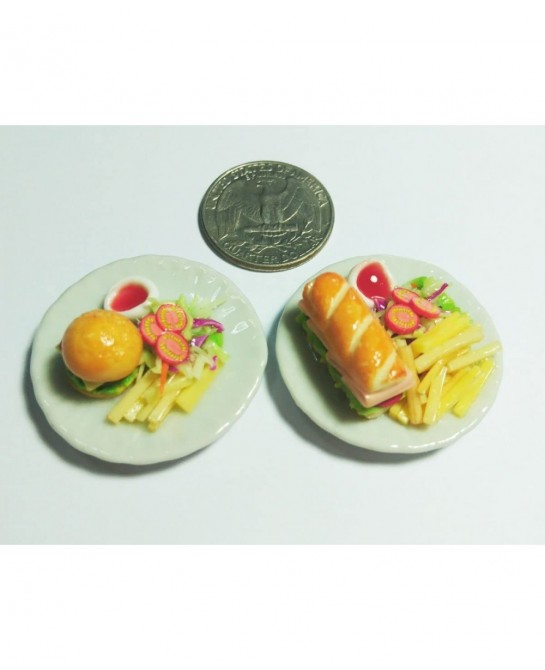Dollhouse kits Miniature Food (Berger Hotdog) Made of Artificial Clay Realistic it Very Cute. $16.29 Dollhouse Accessories