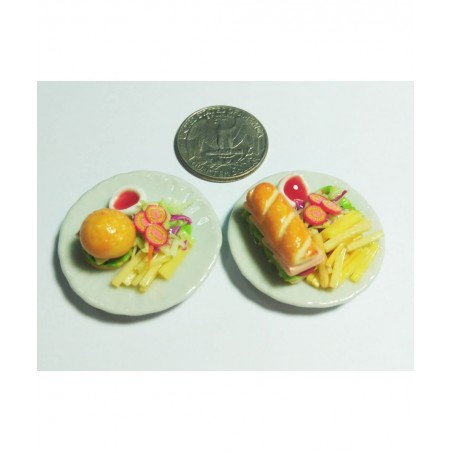Dollhouse kits Miniature Food (Berger Hotdog) Made of Artificial Clay Realistic it Very Cute. $16.29 Dollhouse Accessories