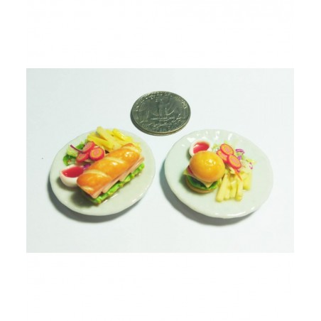 Dollhouse kits Miniature Food (Berger Hotdog) Made of Artificial Clay Realistic it Very Cute. $16.29 Dollhouse Accessories