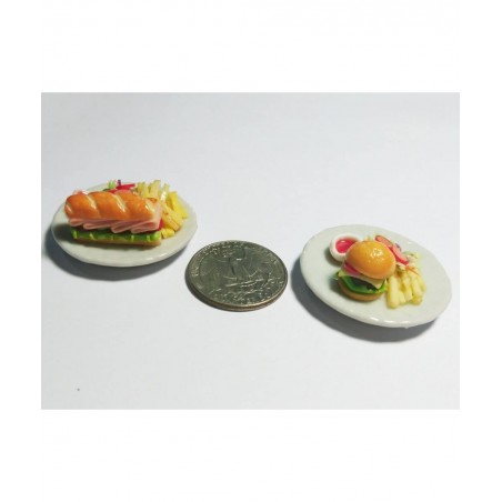 Dollhouse kits Miniature Food (Berger Hotdog) Made of Artificial Clay Realistic it Very Cute. $16.29 Dollhouse Accessories