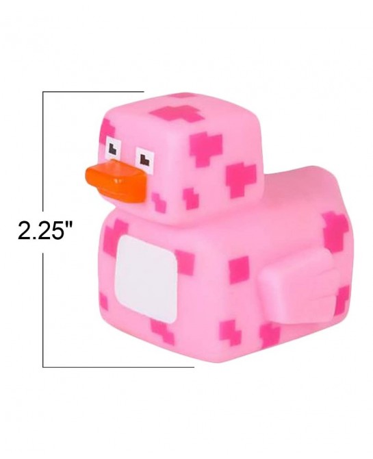 2.25 Inch Pixelated Rubber Duckies Pack of 12 Cute Duck Bath Tub Pool Toys in Assorted Colors Fun Decorations Carnival Suppli...