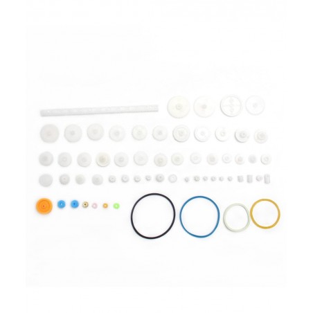 60Pcs Plastic Gear Kit DC Motor Gears Kit DIY Gear Assortment Accessories Set for Motor Robot Various Gear Axle Belt Bushings...
