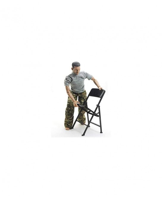 1/6 Scale Black Foldable Chair for 12" Action Figure Accessories Dollhouse Decoration Miniature Furniture $15.51 Dollhouse Ac...