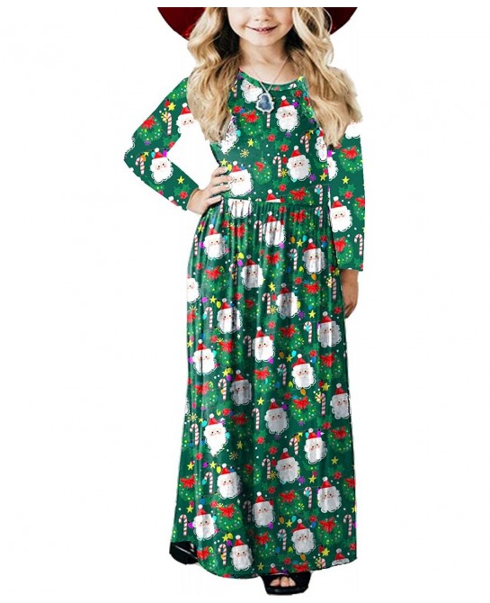 Girls Floor Length Maxi Dress with Pockets 5-14 Years $32.66 Kids' Costumes