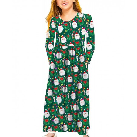 Girls Floor Length Maxi Dress with Pockets 5-14 Years $32.66 Kids' Costumes