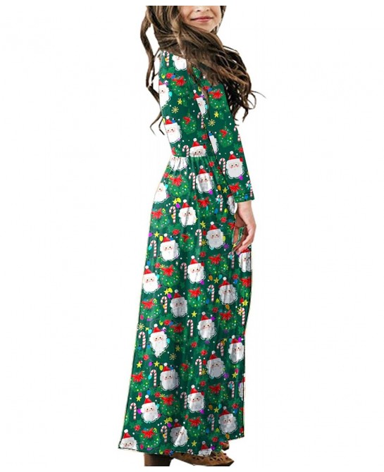 Girls Floor Length Maxi Dress with Pockets 5-14 Years $32.66 Kids' Costumes