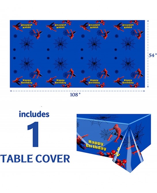 Spiderman Party Supplies for Kids Birthday Disposable Tableware for 16 Guests Include 7” Plates 9” Plates 9 oz Cups Table Cov...