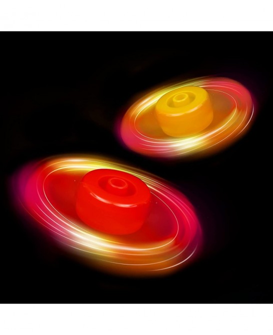 15 Pcs Light Up Spinning Tops with Launcher Novelty Spinners Flying Sauce Bulk Party Favors $29.79 Novelty Spinning Tops