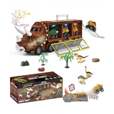Dinosaur Toy for Kid Age 3+ Educational Realistic Dinosaur Play Set for Boy to Create Dino World Dinosaur Playset with Carrie...