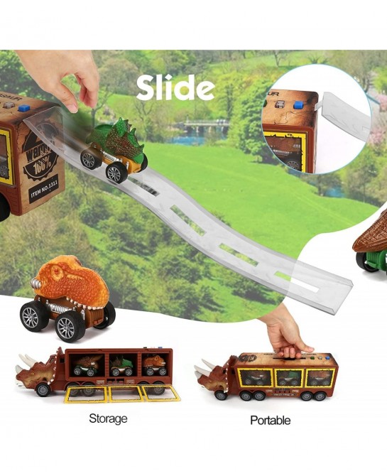 Dinosaur Toy for Kid Age 3+ Educational Realistic Dinosaur Play Set for Boy to Create Dino World Dinosaur Playset with Carrie...