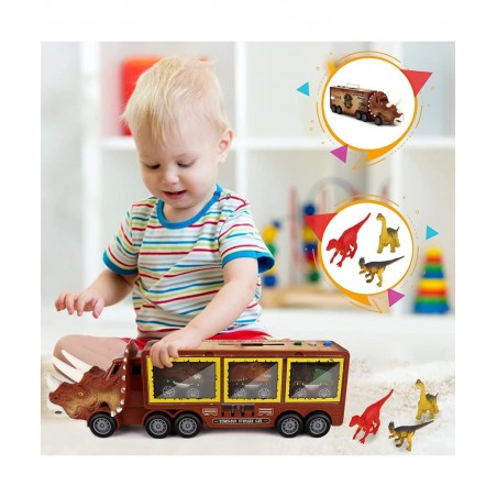 Dinosaur Toy for Kid Age 3+ Educational Realistic Dinosaur Play Set for Boy to Create Dino World Dinosaur Playset with Carrie...