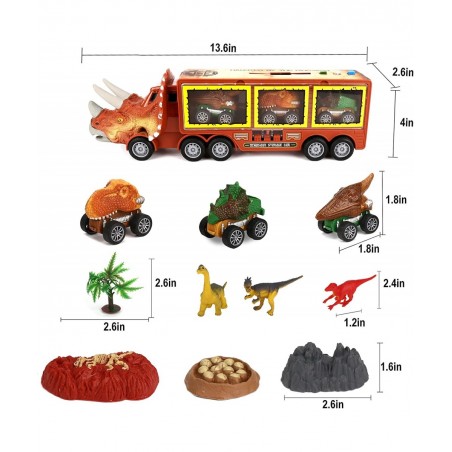 Dinosaur Toy for Kid Age 3+ Educational Realistic Dinosaur Play Set for Boy to Create Dino World Dinosaur Playset with Carrie...