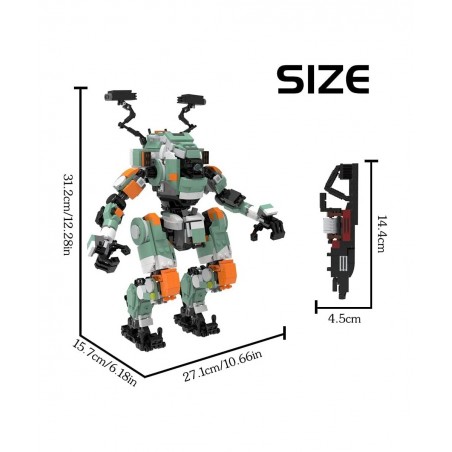 BT-7274 Vanguard-Class Titan Building Model Kit Anime Game Mecha Robot Action Figures Mechina Armor Building Block Toy Impres...