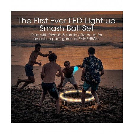 Smash Ball Set Spike The Ball on The Net Non Stop Action Games Foldable Frame Removable Legs Easy to Carry Includes Smash Bou...