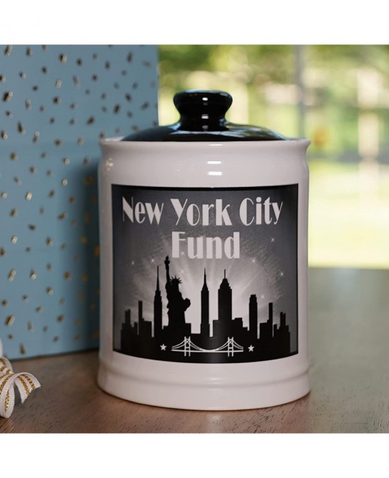 New York City Fund Piggy Bank New York Vacation Adventure Money Jar $50.10 Kids' Money Banks
